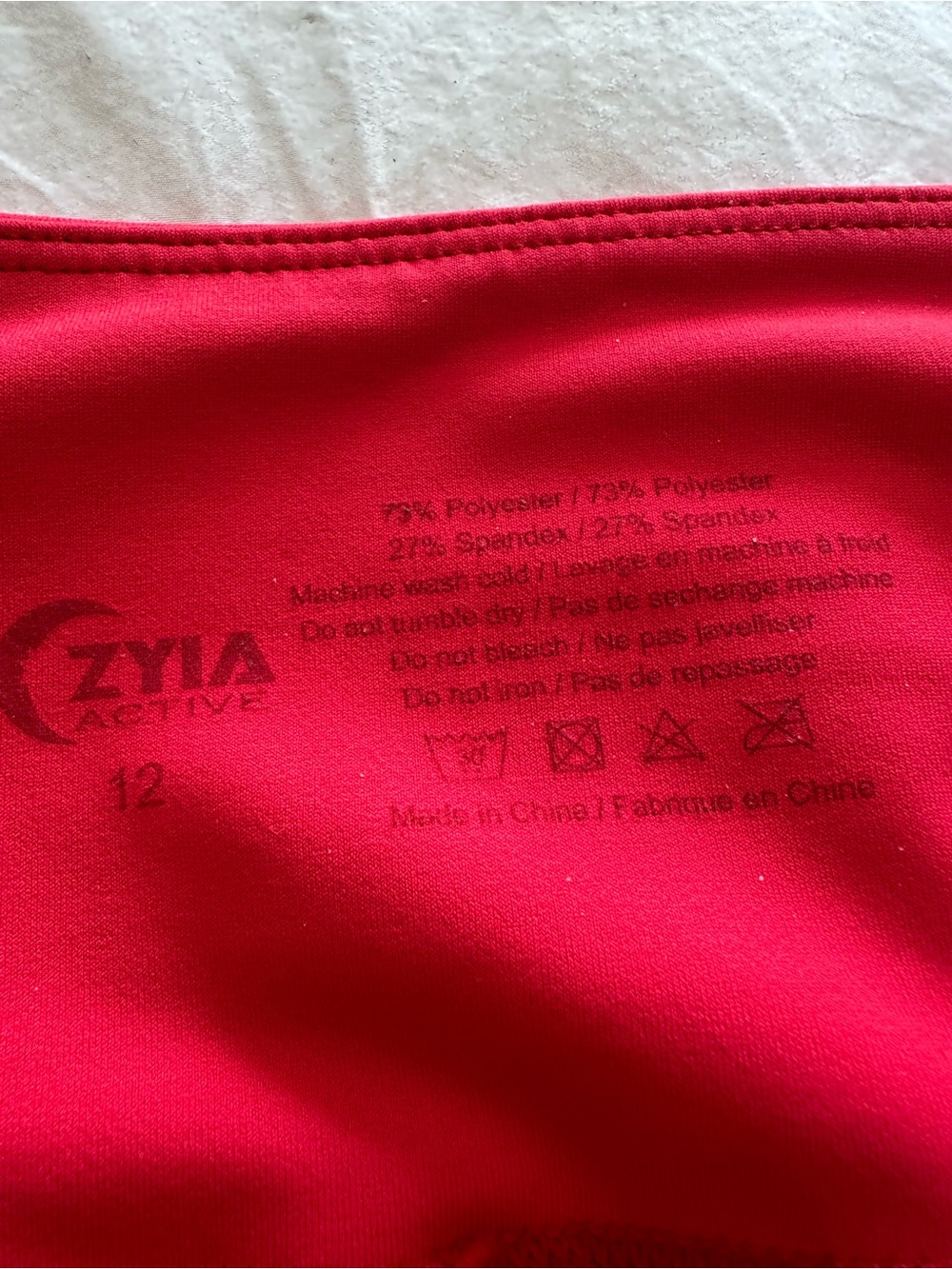 ZYIA Active performance leggings in bright pink size 12 - Picture 12 of 12